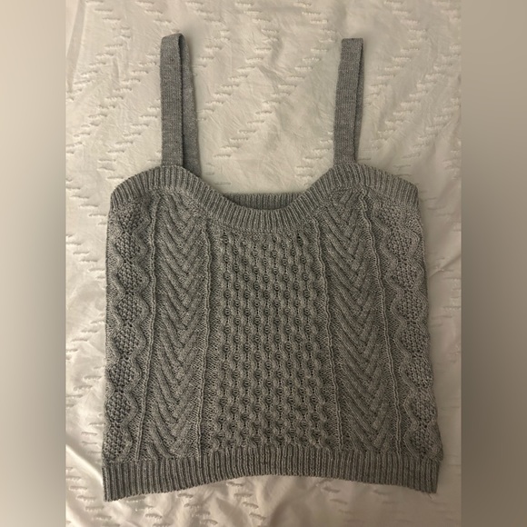 Tops - Gray Knit Tank Top